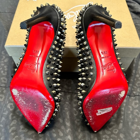 Christian Louboutin 100mm Mixed Color Spike Pigalle EU 38.5 - Picture 6 of 11